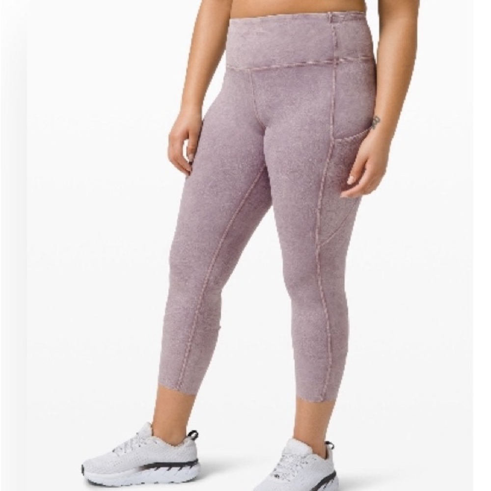 Lululemon Fast and Free High Rise Leggings - Ice Wash Violet Verbena